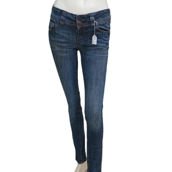 52089..Decree Denim Jeans Size 3, W26" 29"Inseam 7"Rise - Picture 1 of 4